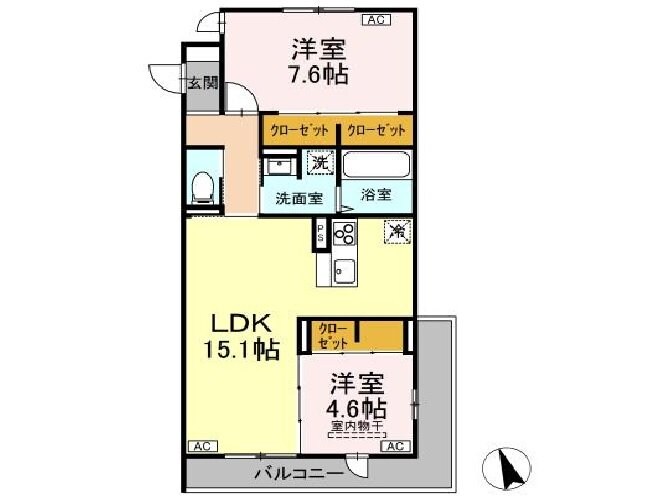 ＦＯＲＥＮＡ荒井の物件間取画像