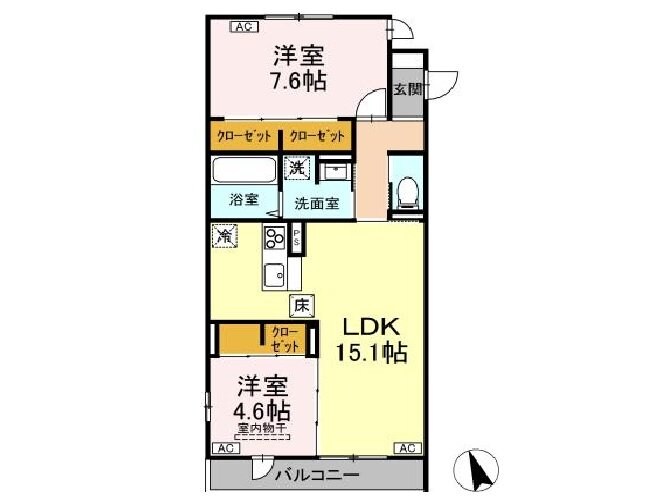 ＦＯＲＥＮＡ荒井の物件間取画像