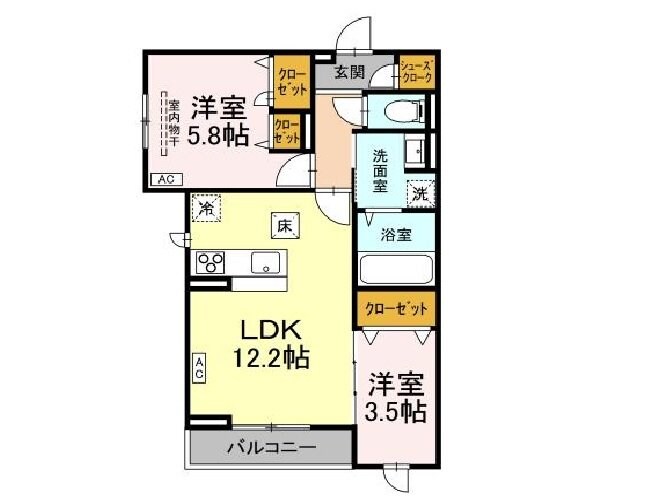 フィオレンテ　長町南の物件間取画像