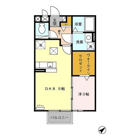 ローズガーデン　Ｄの物件間取画像