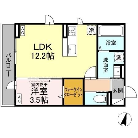 Ｄ－ＲＯＯＭ遠見塚Iの物件間取画像