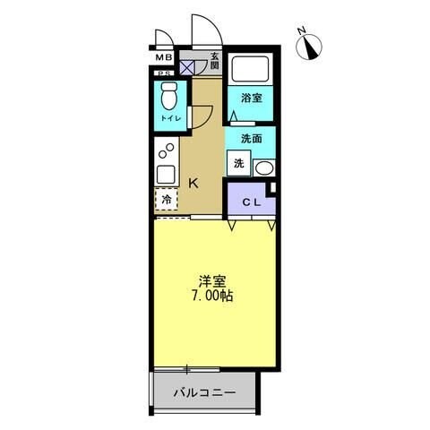 クオーレ福沢町の物件間取画像