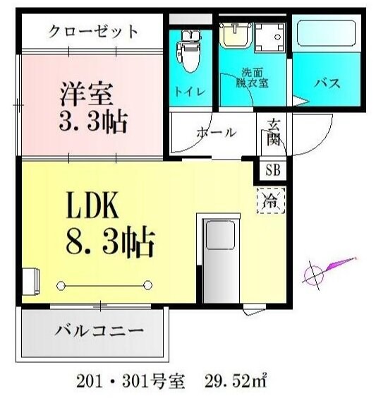 ＢＡＵ宮城野原の物件間取画像