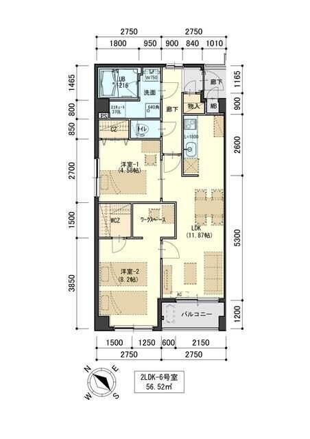 ヴェルビュー川平の物件間取画像