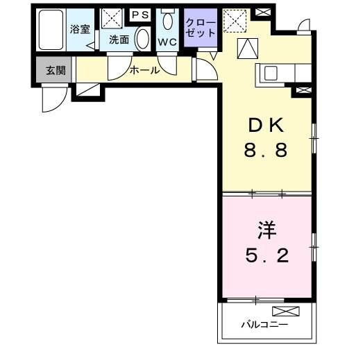 ノイエテルノＢの物件間取画像