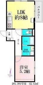 仮)BAU宮町2号棟の物件間取画像