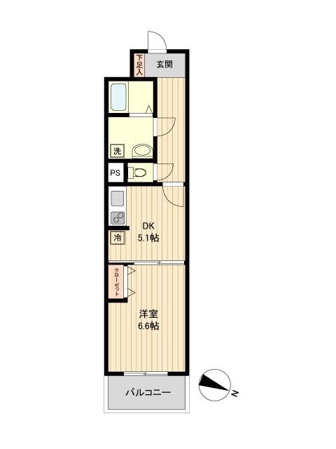 ＨＦ仙台五橋レジデンスの物件間取画像