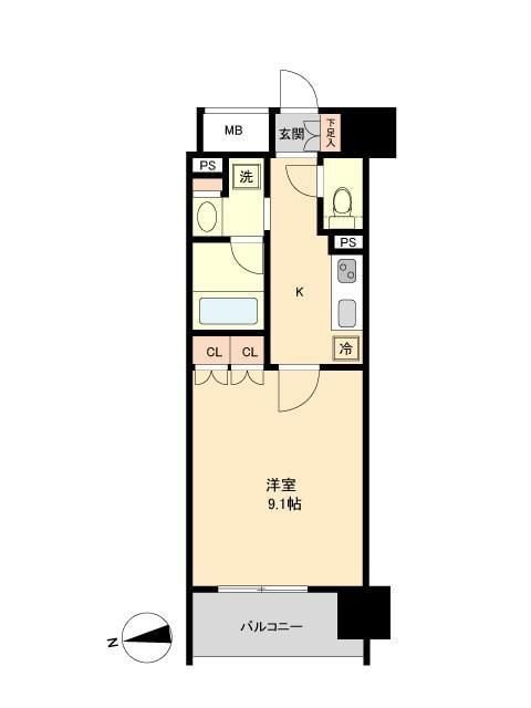 レジディア榴岡　ウエスト棟の物件間取画像