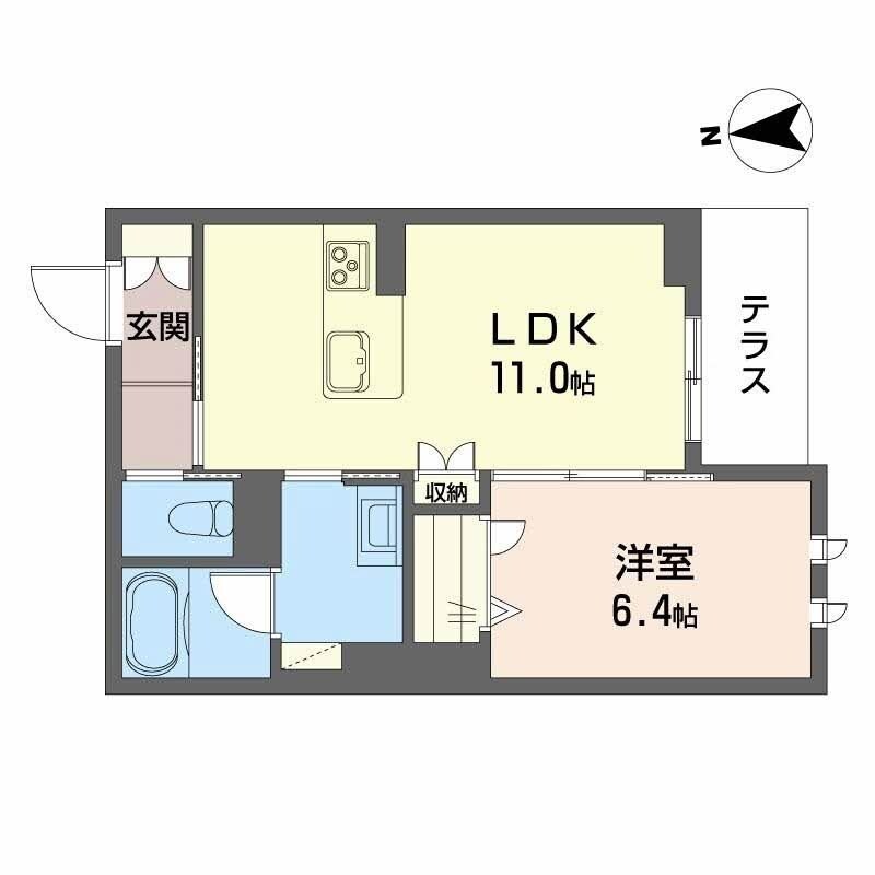 ヴィレッタ鉄砲町の物件間取画像