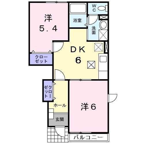 マーベラス　Ｄ棟の物件間取画像