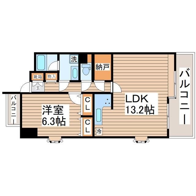 フレール仙台長町南の物件間取画像