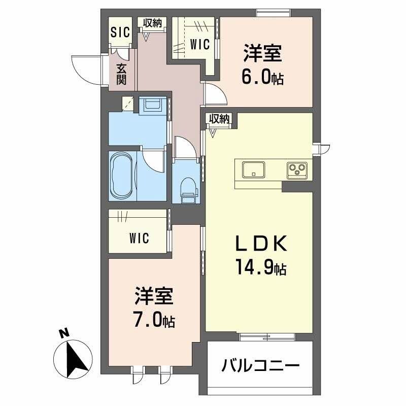 シャーメゾンＬａＬａの物件間取画像