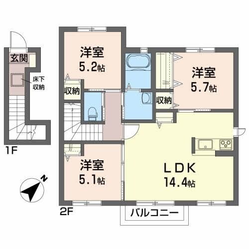 フォレストIの物件間取画像