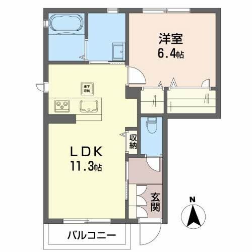 メゾン・ケー　Ｂの物件間取画像