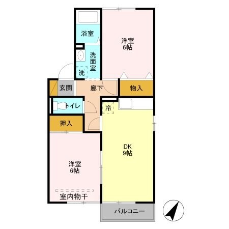 セジュール八千代　Ａの物件間取画像
