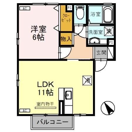 フェルメール21の物件間取画像