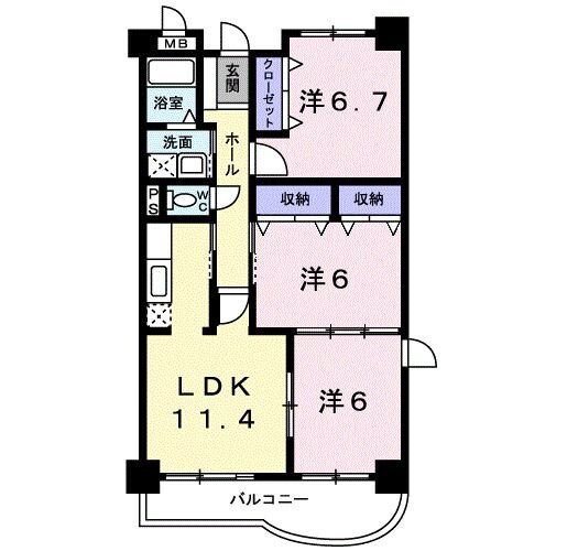 クラールの物件間取画像