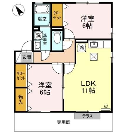 ベルサード　Ａの物件間取画像