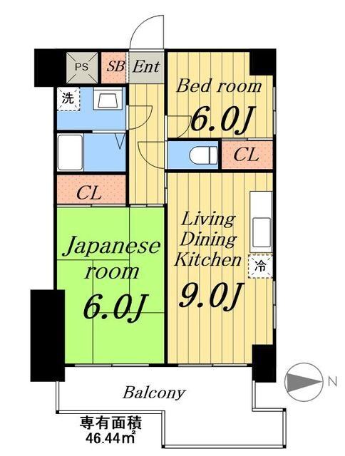 ウィングス竹ノ塚の物件間取画像