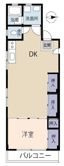 クロノス平塚北の物件間取画像