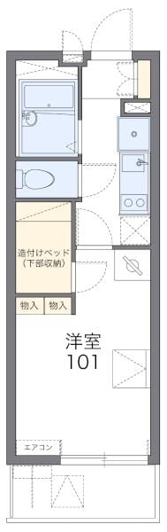 レオパレスヒルズＭＴ八幡の物件間取画像