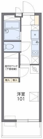 レオパレスアルカディア北矢名の物件間取画像