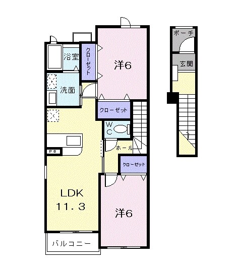 ソレイユＫ２の物件間取画像