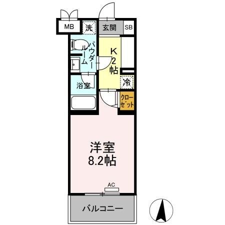 ファンディ平塚の物件間取画像