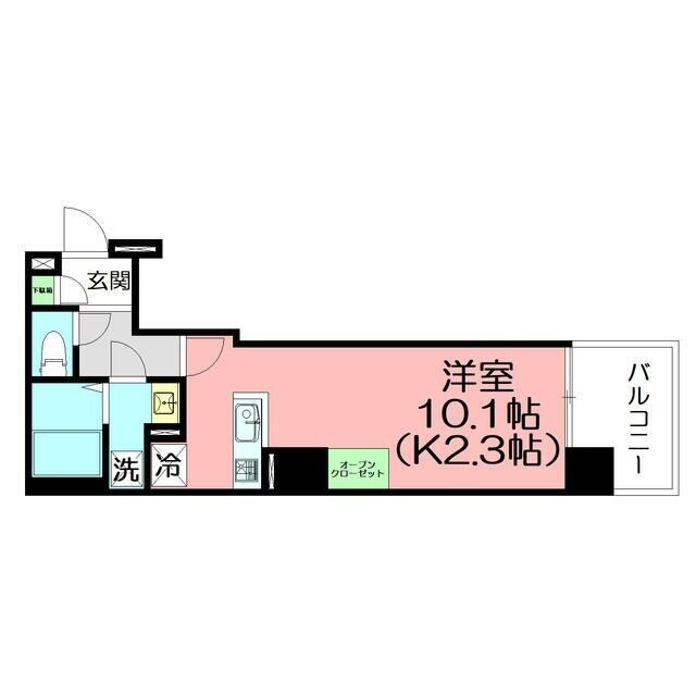 Ａ－ＦＬＡＴ　ＨＩＲＡＴＳＵＫＡの物件間取画像