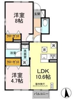 アメージング萩園の物件間取画像