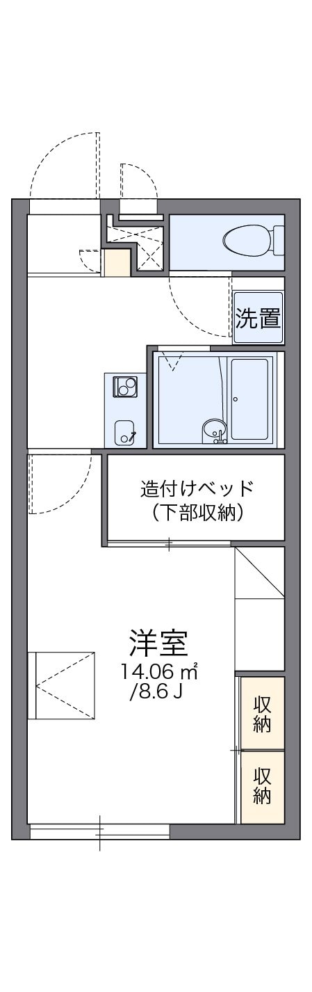 レオパレスラ　ヴェルジェIIの物件間取画像