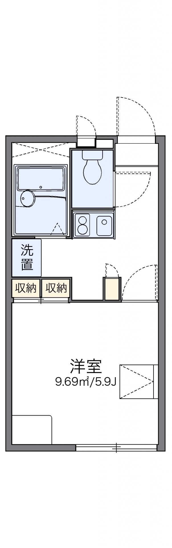 レオパレスフジミハイツＣの物件間取画像