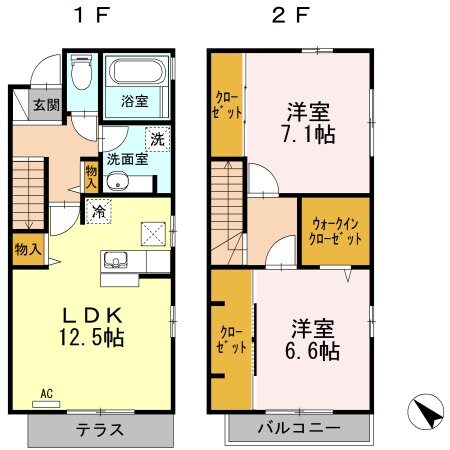 リバーハイムの物件間取画像