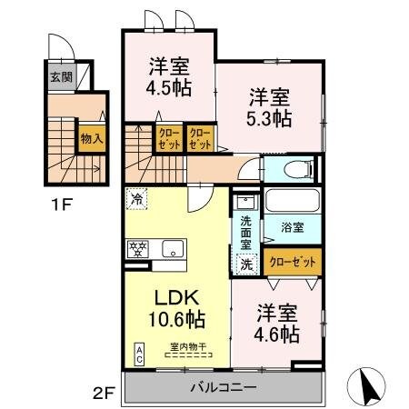 エクラン　ウルー湘南Ｓの物件間取画像