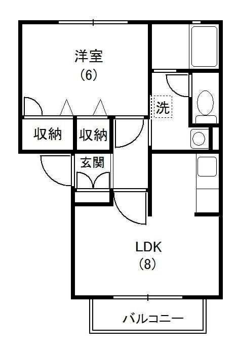 カルパハイツII（ツー）の物件間取画像