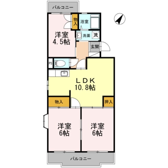 コンフォート鵠沼Iの物件間取画像