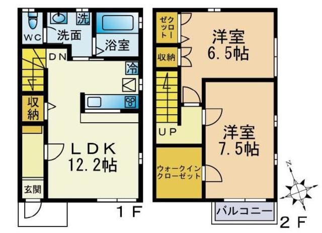 サニーホームズ　Ａ棟の物件間取画像