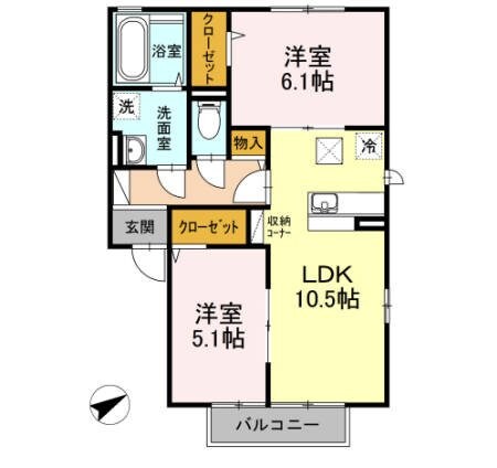 ひまわりの物件間取画像