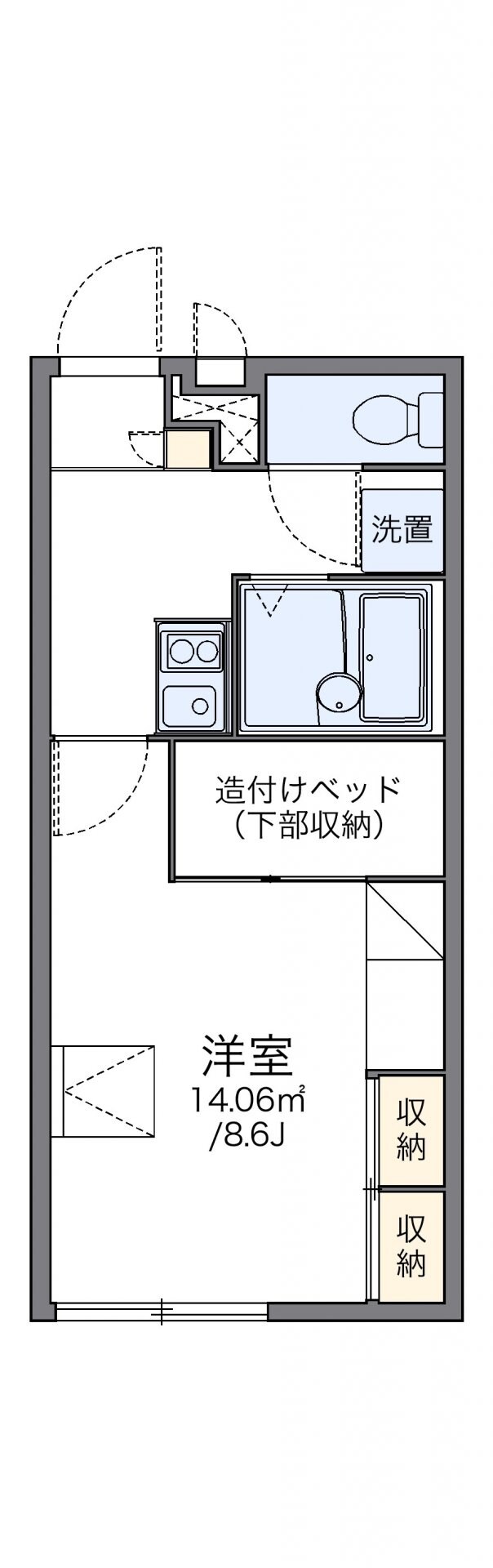 レオパレス第５ひかりハイツの物件間取画像