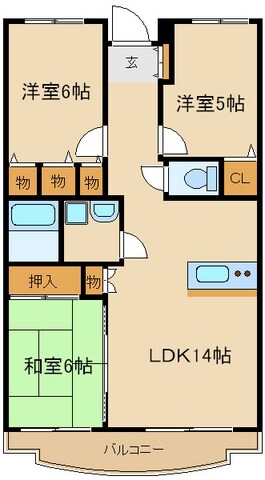 コスモス湘南の物件間取画像