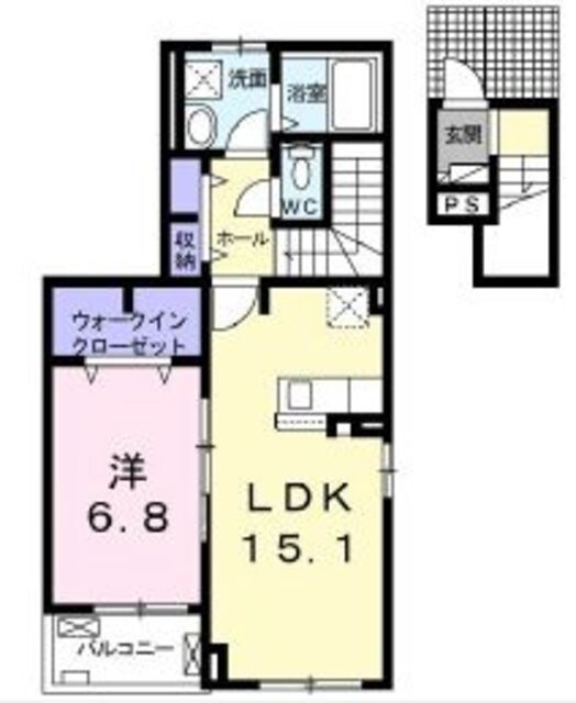 プランドール弥勒寺の物件間取画像