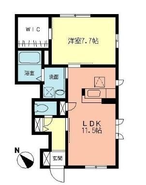 アクタス湘南Iの物件間取画像