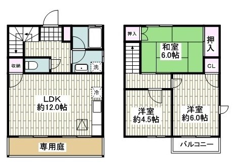 サンヒルズ藤沢12号棟の物件間取画像