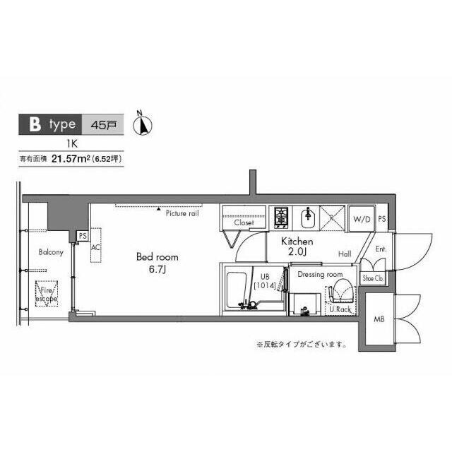 プラウドフラット隅田リバーサイドの物件間取画像