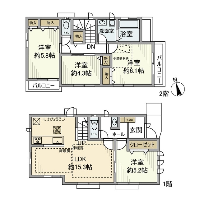 田園調布戸建の物件間取画像