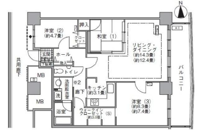 アクティ汐留の物件間取画像