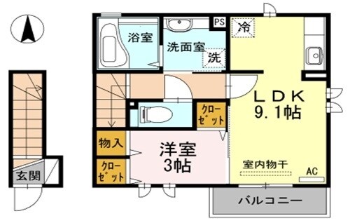 カーサペリドットの物件間取画像