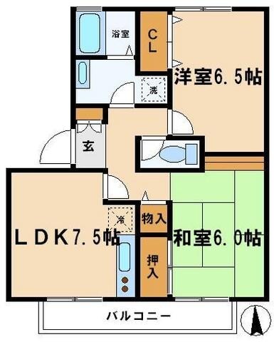 メゾンソレーユの物件間取画像