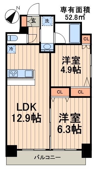 ＣｒｅｓｔＨｉｌｌ文京千石の物件間取画像