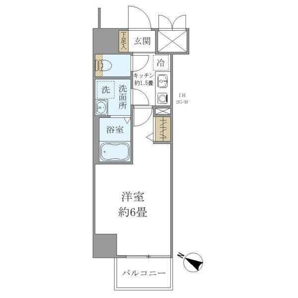 シエル白山Ｂ館の物件間取画像